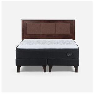 Cama Europea Rosen Tempo / 2 Plazas / Base Dividida + Respaldo Rachel