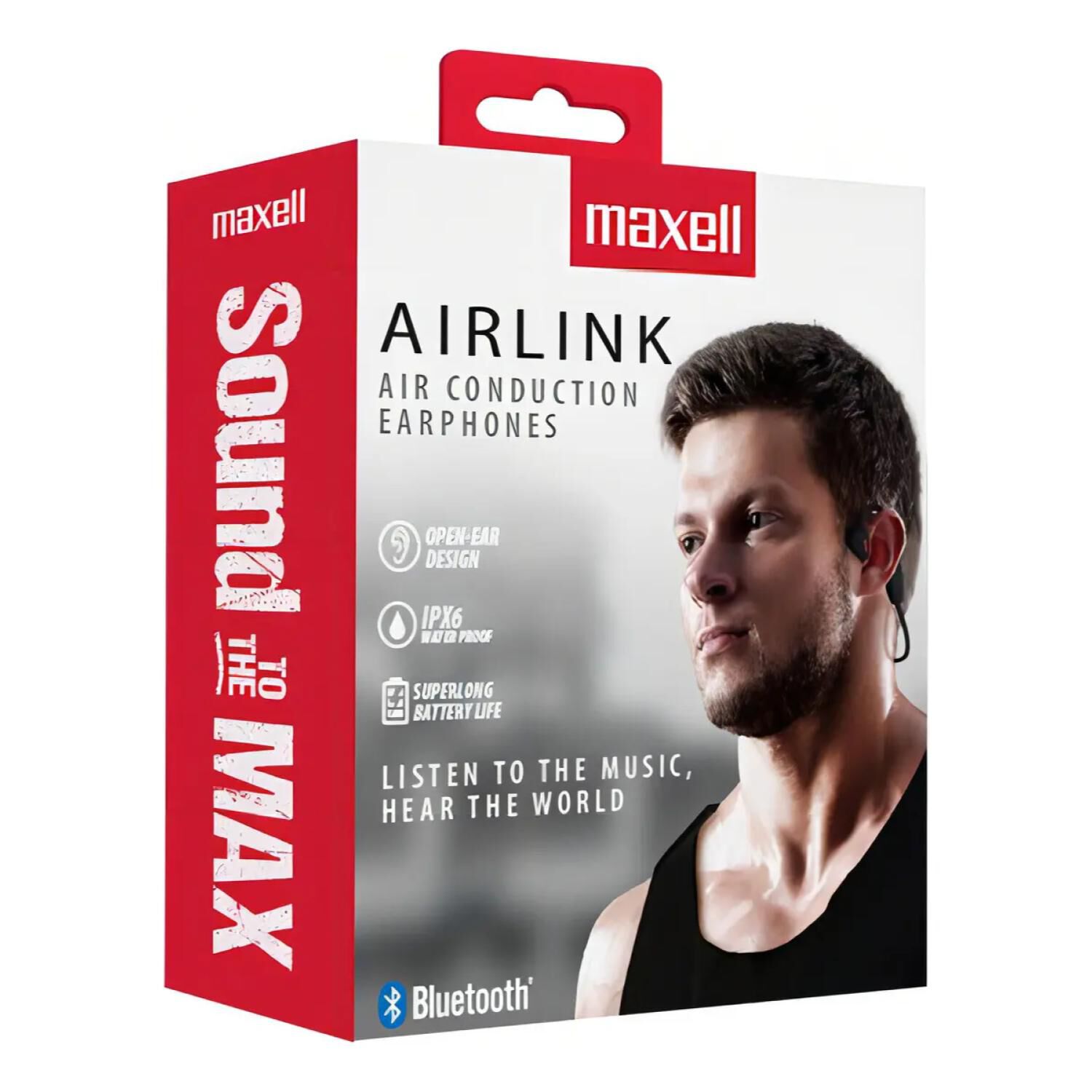 Audifonos Bluetooth Inear Deportivos Negro Airlink Maxell image number 1.0