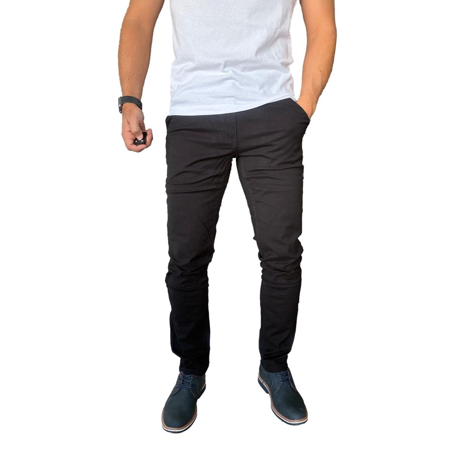 Pantal&oacute;n Tela Elasticado Slim Fit Bolsillo Argentino image number 5.0