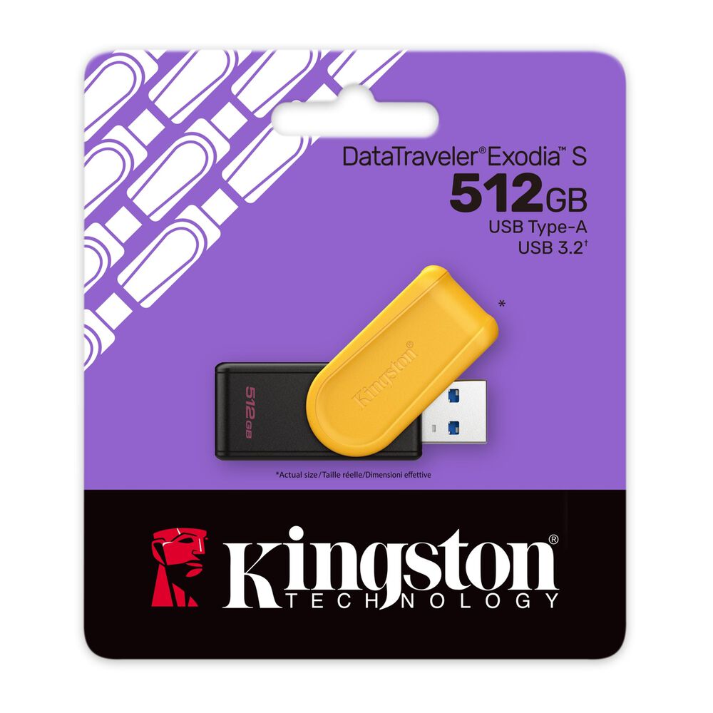 Pendrive Kingston Datatraveler Exodia S 512gb Amarillo image number 0.0