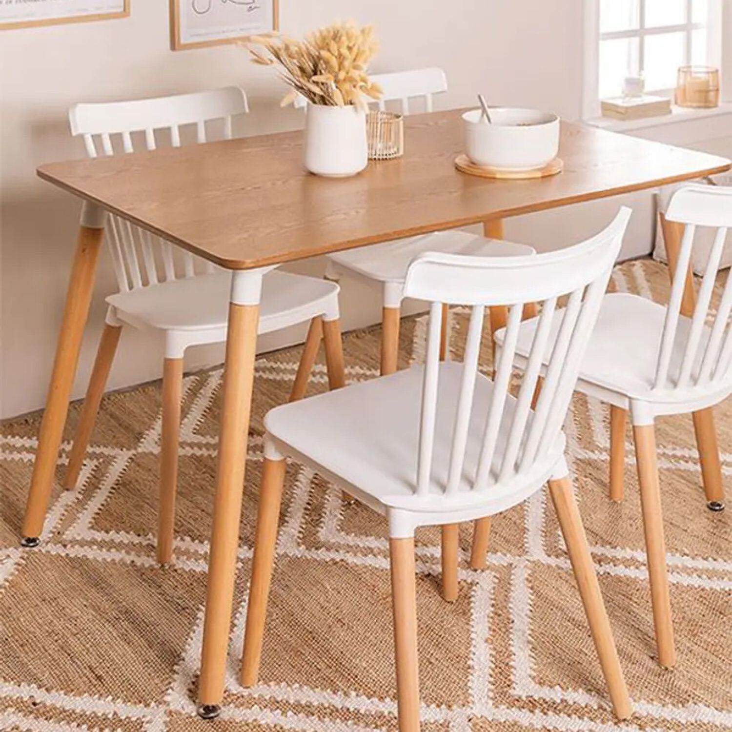 Silla Windsor De Polipropileno Con Base De Madera image number 3.0