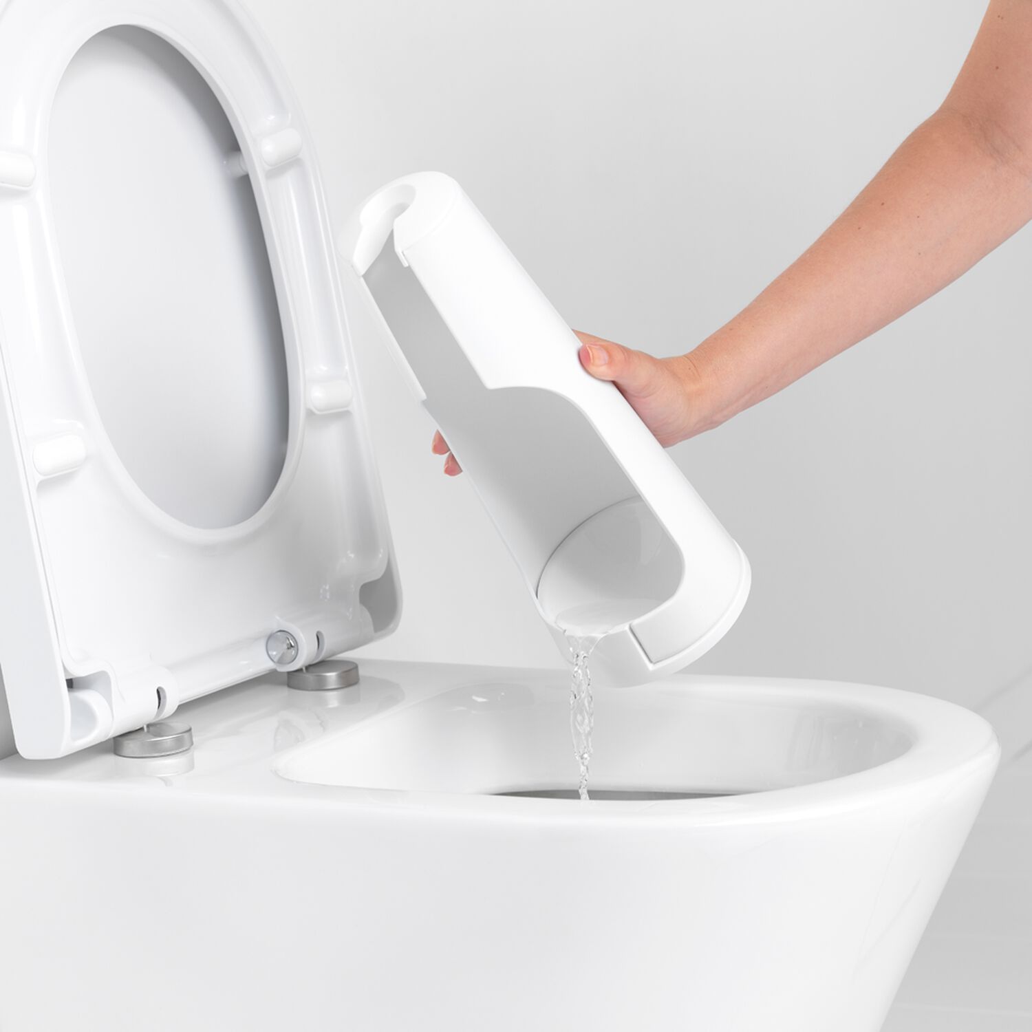 Escobilla De Ba&ntilde;o Con Soporte Renew White image number 4.0