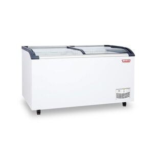 Congelador Dual Tipo Isla Vidrio Curvo De 470 L