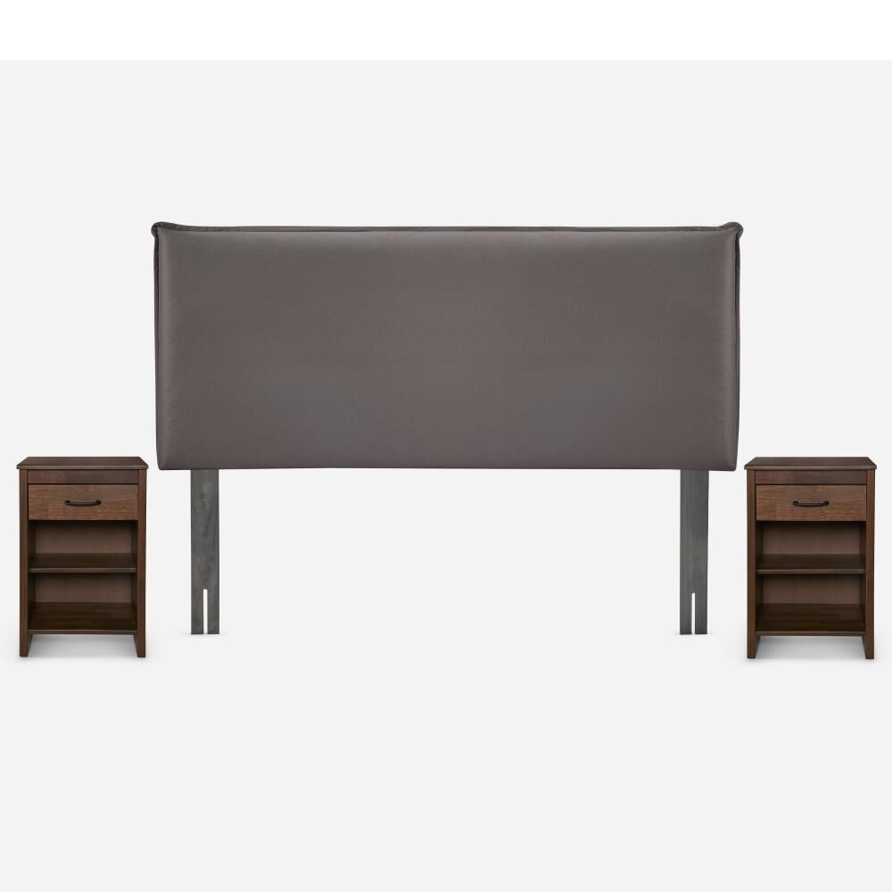 Cama Europea Rosen New Style 4 Plus / King / Base Dividida  + Set Maderas Maurice Chocolate image number 2.0