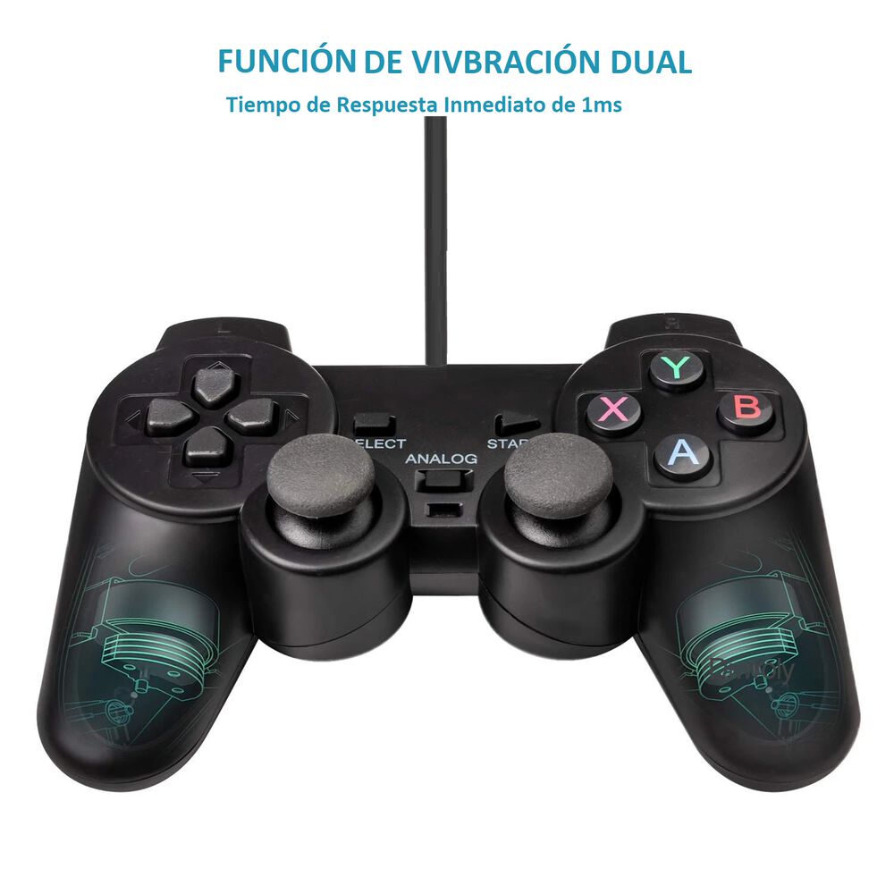 Gamepad Usb Con Análogos Black Deluxe Dbc1001 image number 2.0