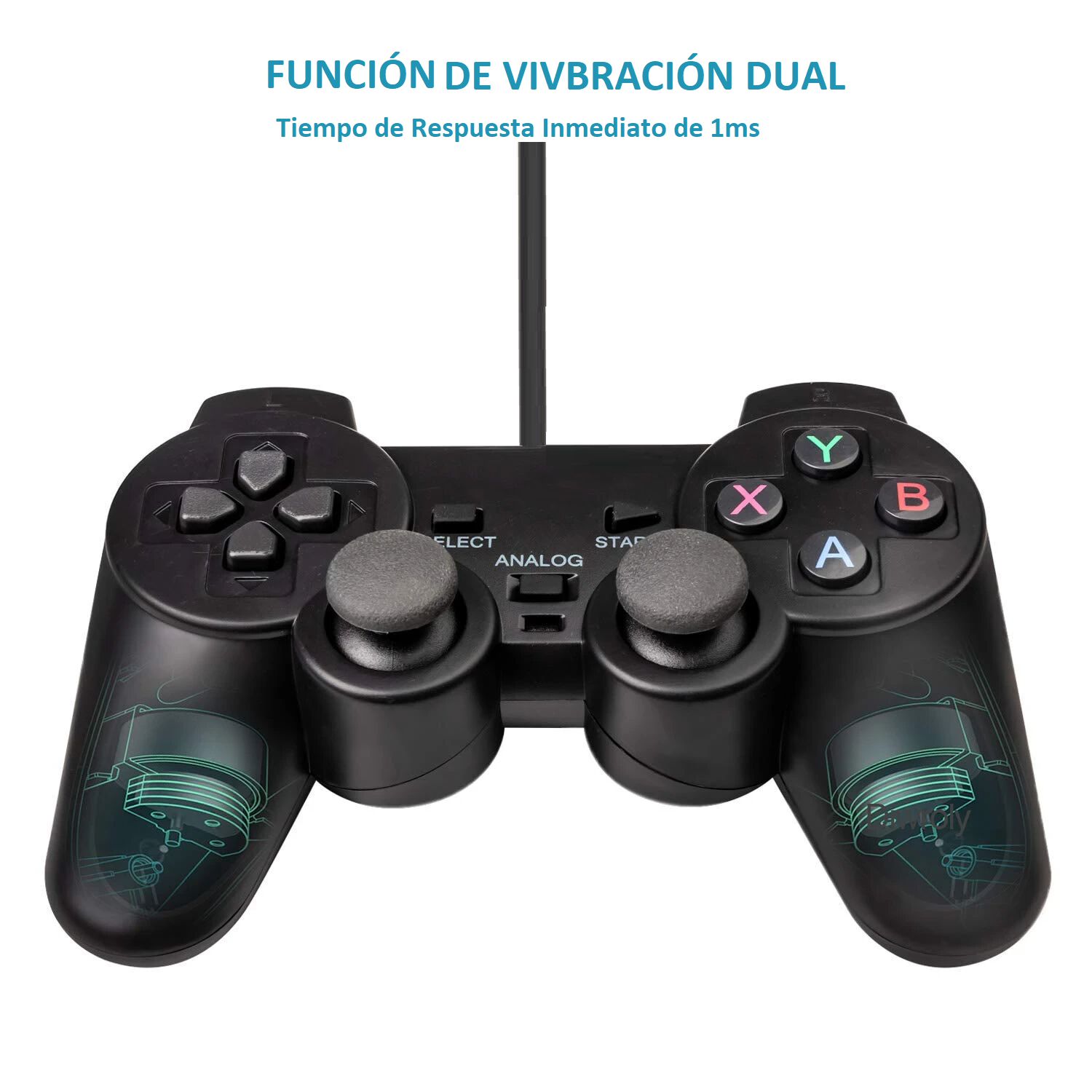 Gamepad Usb Con An&aacute;logos Black Deluxe Dbc1001 image number 3.0