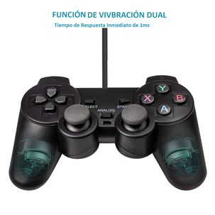 Gamepad Usb Con Análogos Black Deluxe Dbc1001