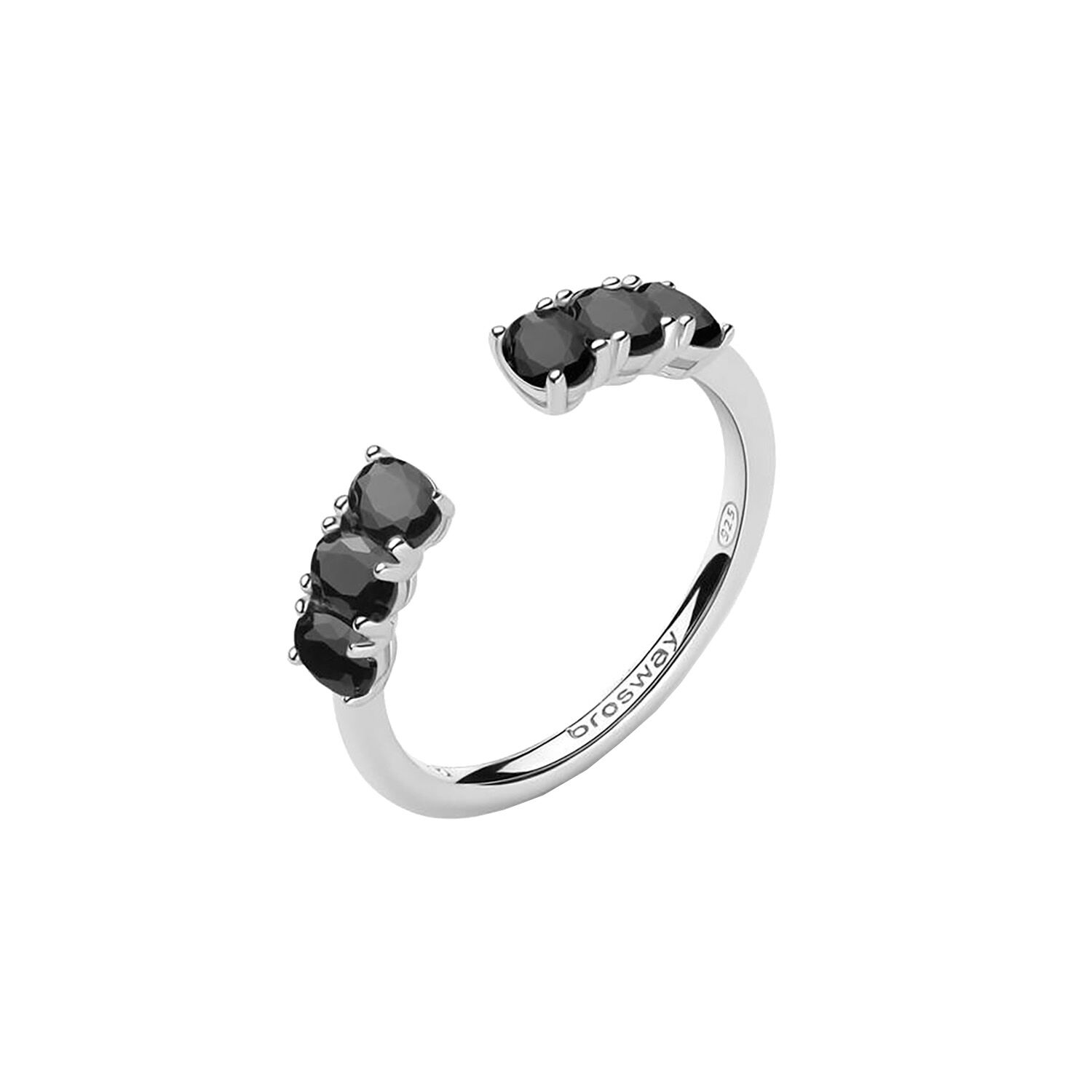Anillo Brosway Fmb11b Negro Mujer image number 0.0