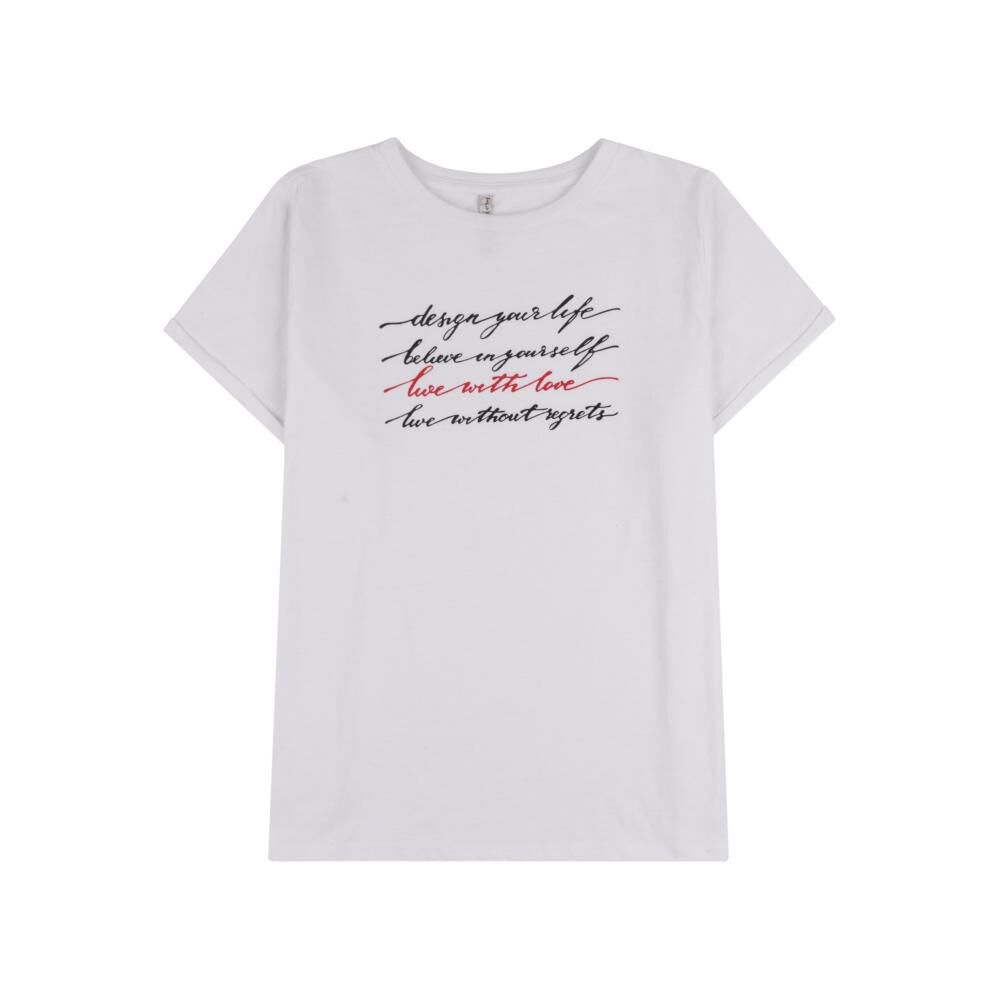 Polera Manga Corta Cuello Redondo Mujer Freedom image number 0.0