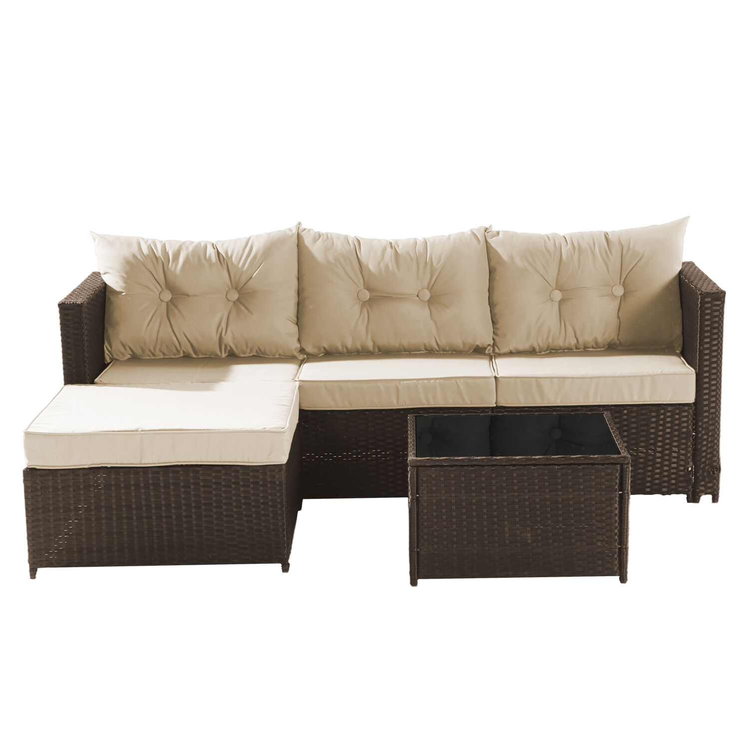 Seccional Intercambiable 3 Cuerpos Terraza Sofa + Mesa Caf&eacute; image number 1.0