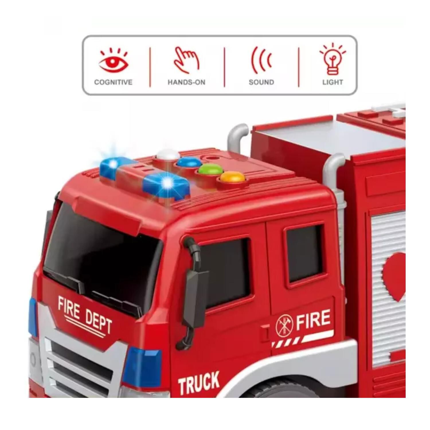 Juguete Camion De Bomberos A Control Remoto Luces Y Sonido Infantil image number 2.0