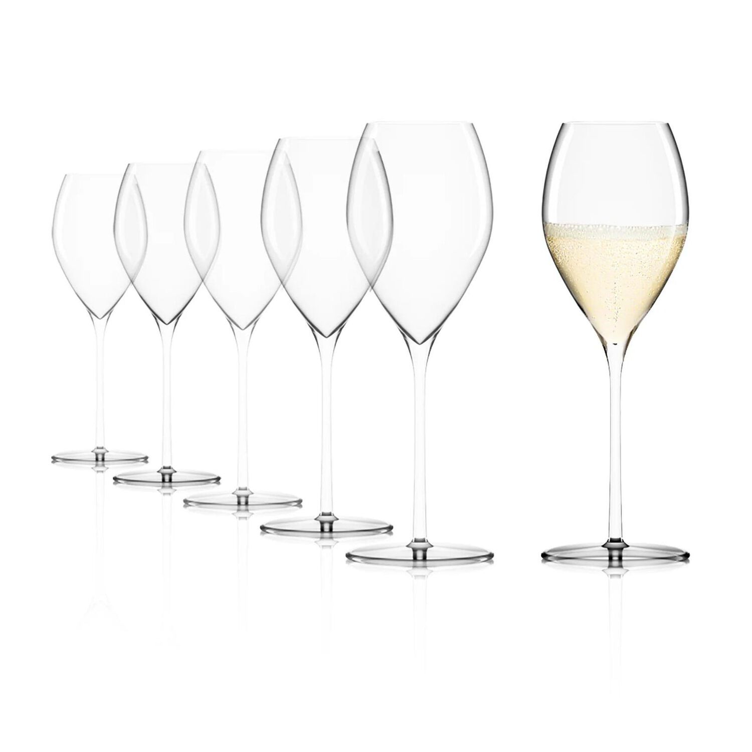 Set 6 Copas Cristal Champagne 425 Ml Fino image number 1.0