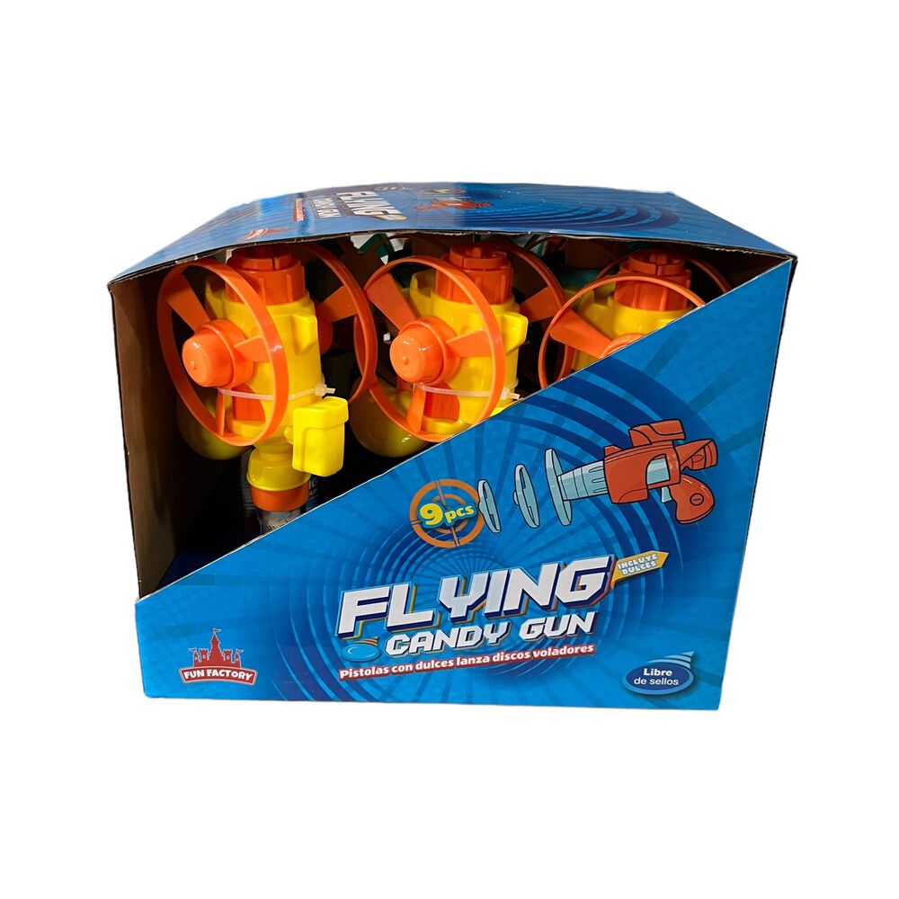 Pack 9 Juguetes + Dulce Sorpresa Cumpleaños Flying Candy Gun image number 4.0