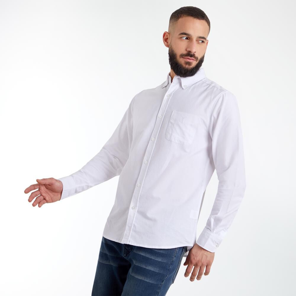 Camisa Regular Manga Larga Hombre Az Black image number 2.0