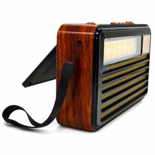 Radio Retro Solar Bluetooth Fm Am Sw Usb Tipo C 10w - Ps