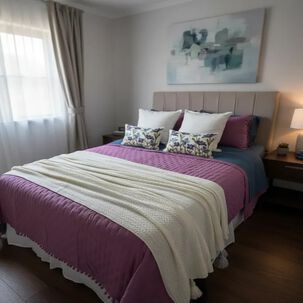 Set Renovaci&oacute;n Dormitorio Jard&iacute;n De Lavanda 8 Piezas King