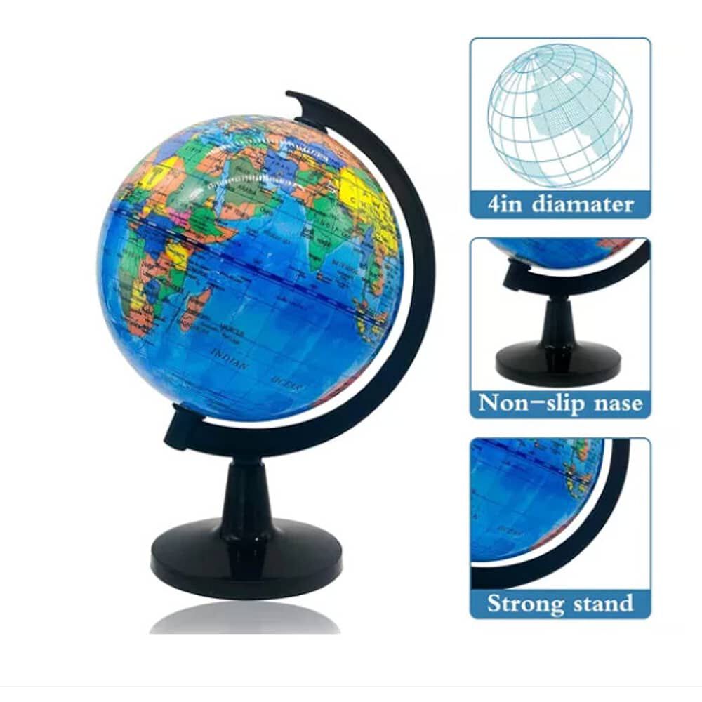 Globo Terraqueo 21,5 Cm 360 Grados, Mapa Mundi + Base Firme image number 2.0