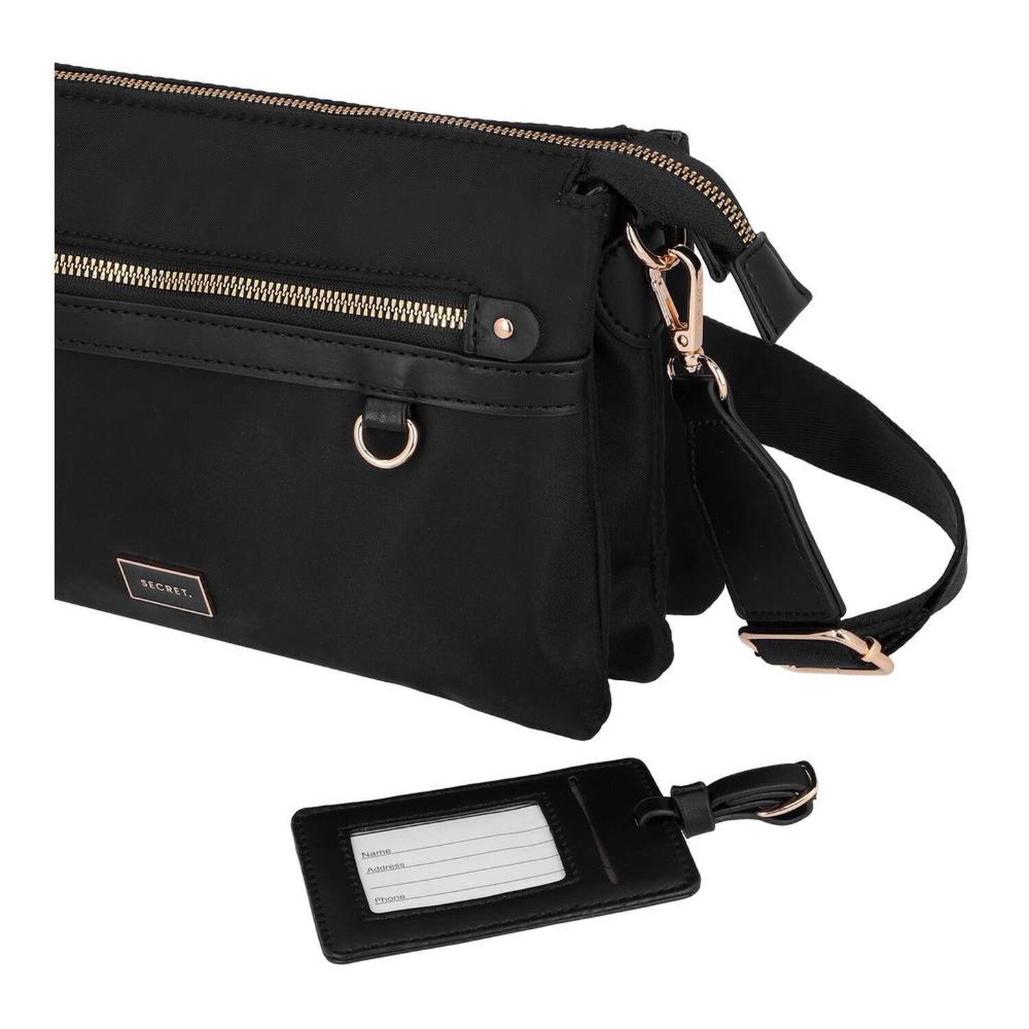 Bandolera Secret Lucerna St6 M Negro image number 5.0