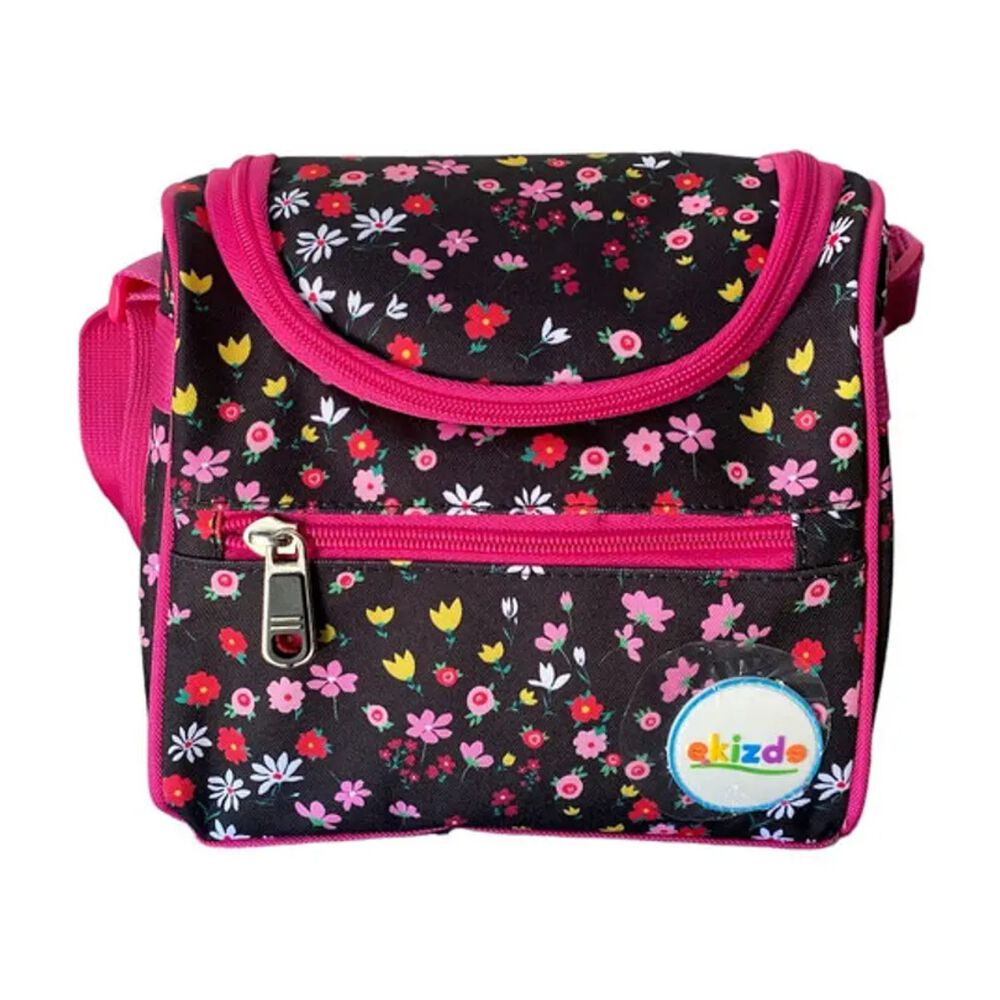 Pack 3 Piezas Mochila Escolar Ruedas Estuche Lonchera Flores image number 4.0