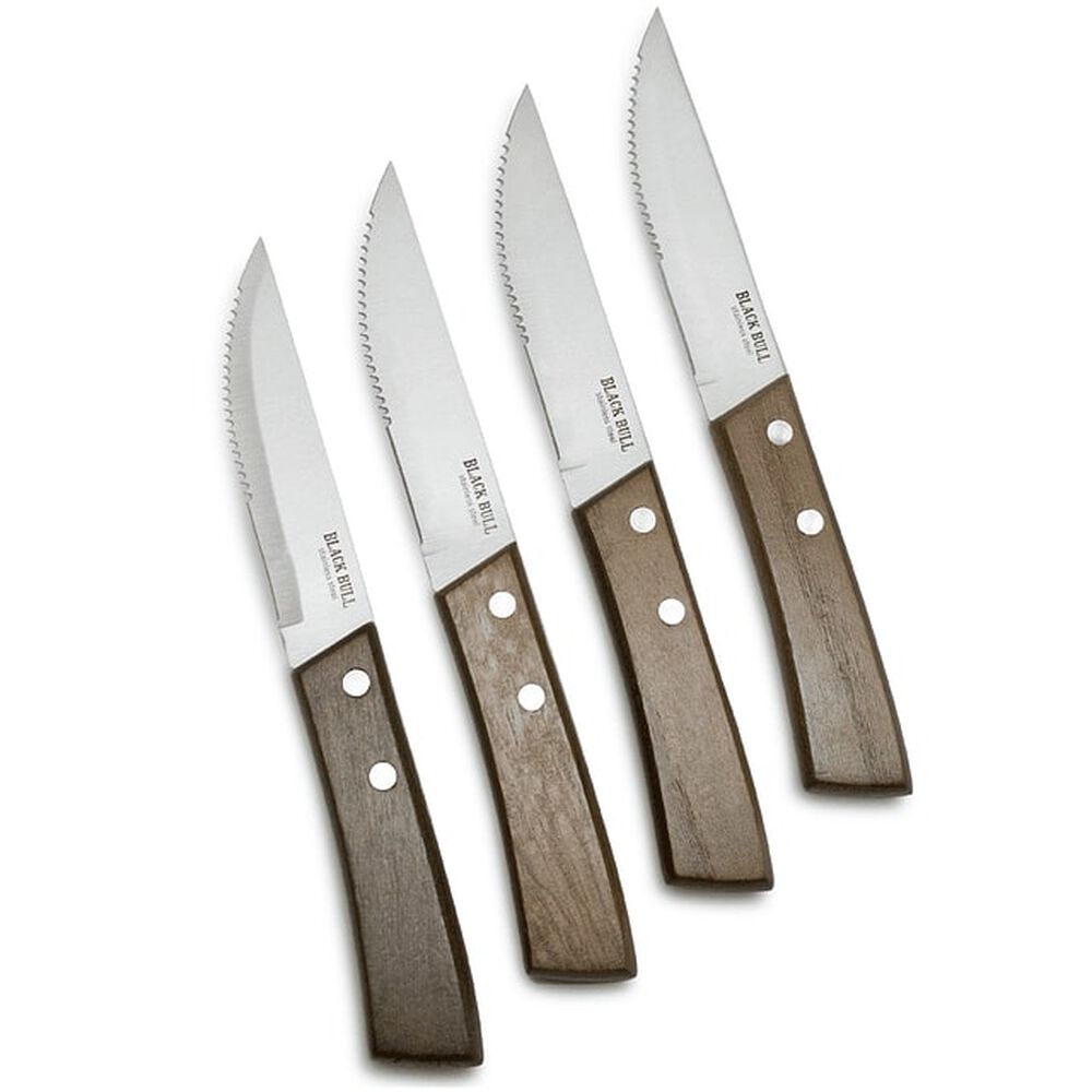 Set 4 Cuchillos Steak Black Bull Asado Bbq Quincho Carne image number 0.0