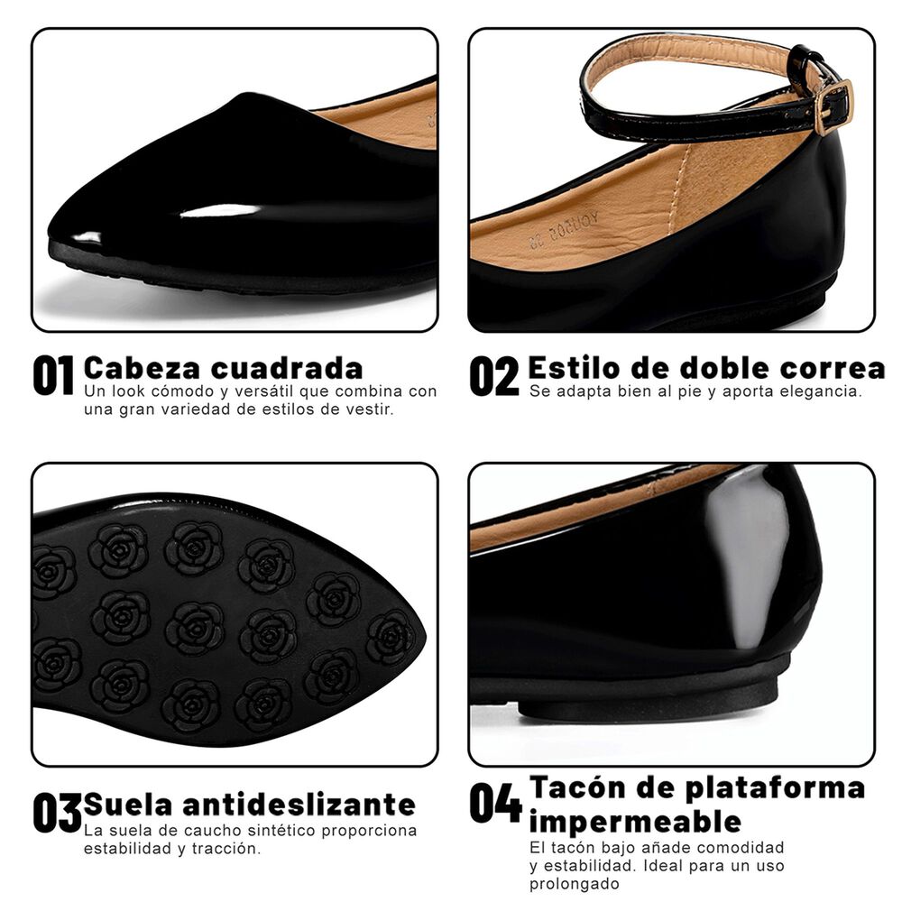 Ballerina Mujer Casual Charol Moda Plano Weide You505 image number 8.0