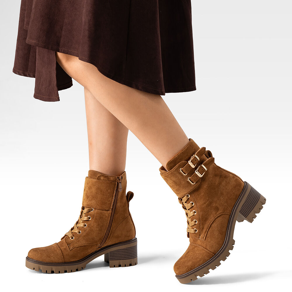 Botin Casual Mujer Tacon Grueso Vintage Weide Hx505 image number 2.0