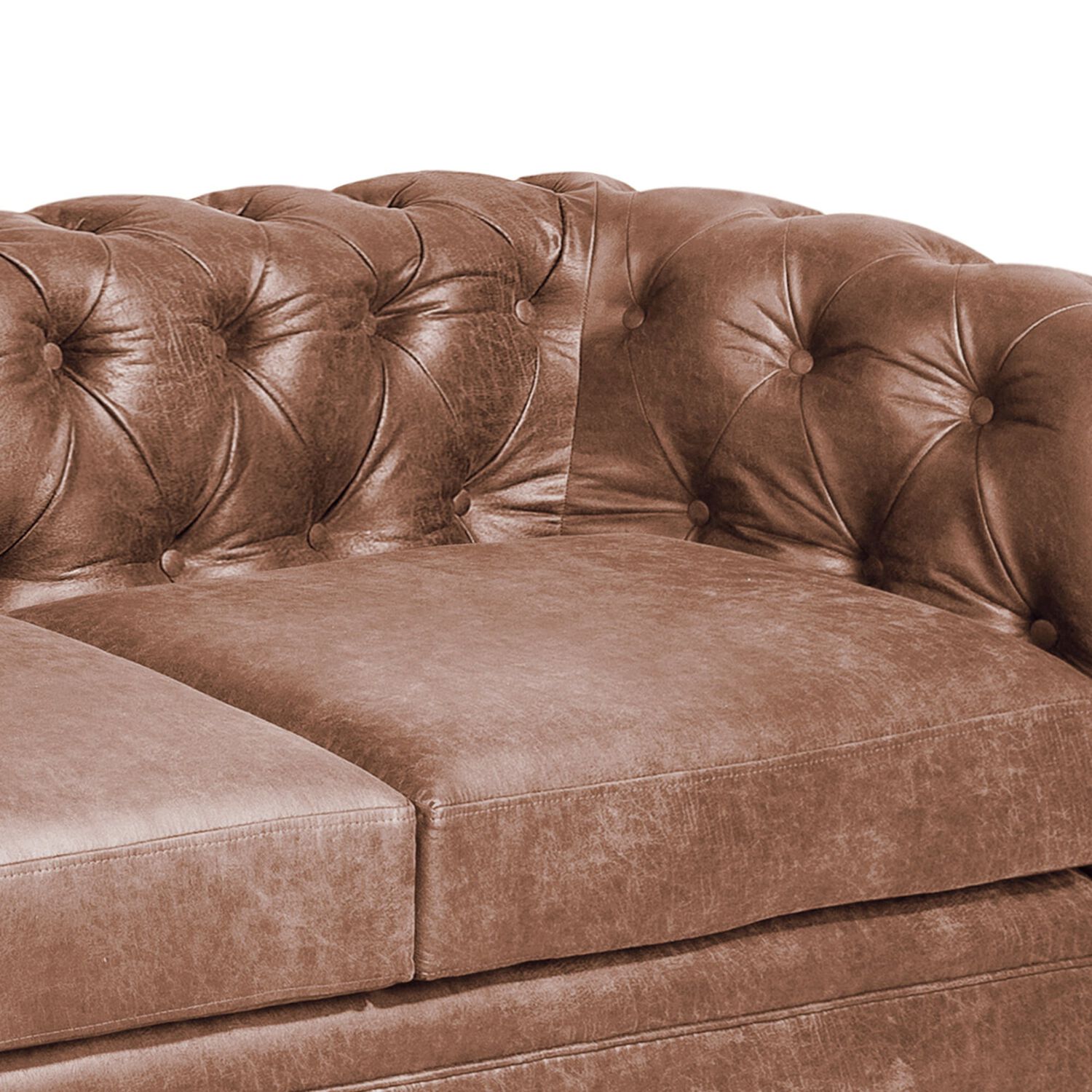 Sofa Florencia 3 Cuerpos Cuero Colorado Caramelo image number 5.0
