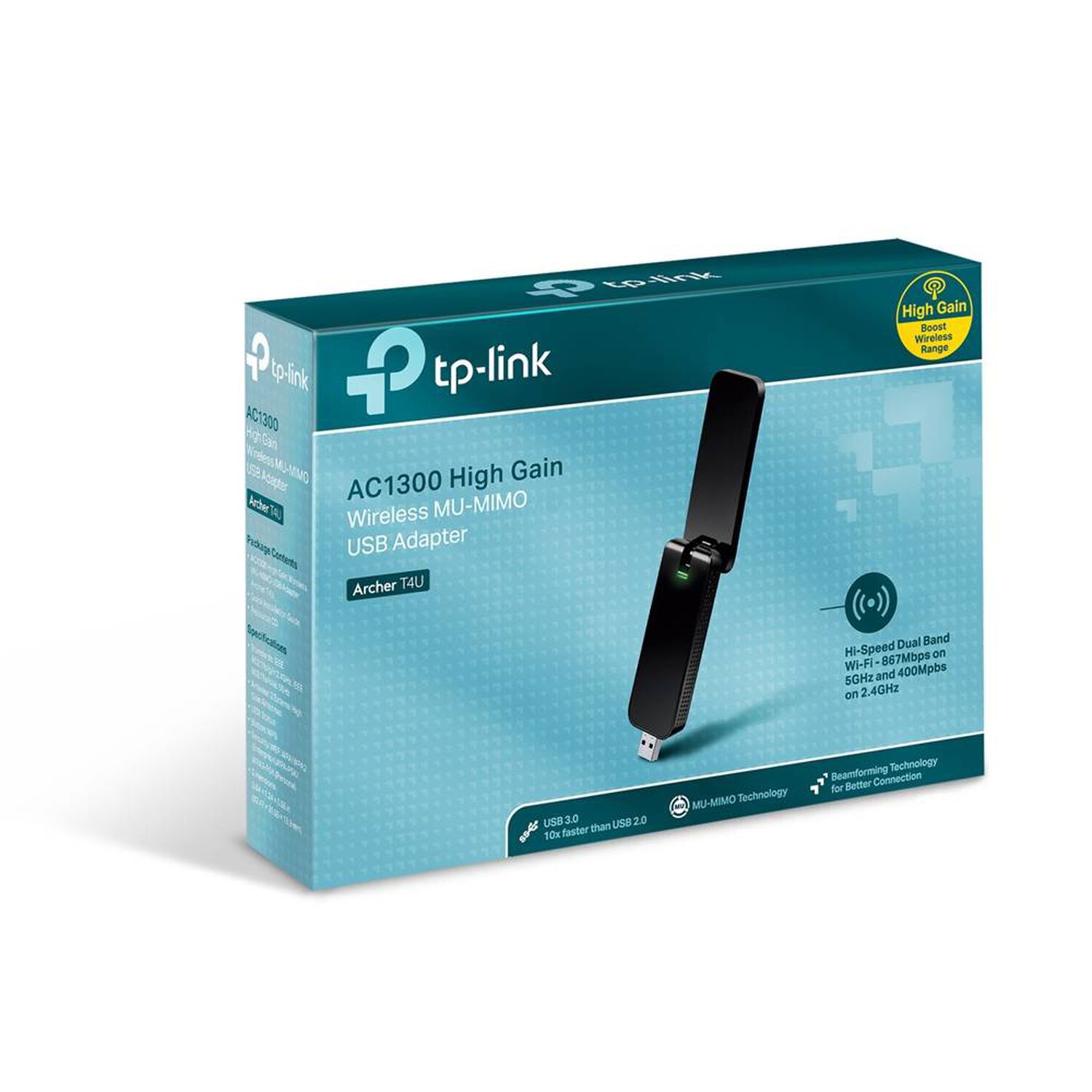 Adaptador Wi-fi Usb Tp-link Archer T4u - Ac1300, Doble Banda, Usb 3.0, Mu-mimo image number 3.0