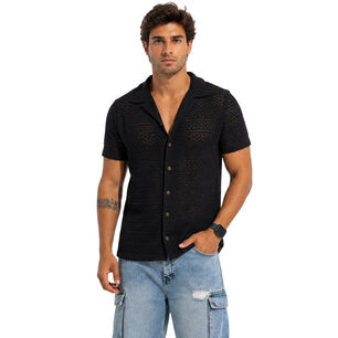 Camisa Malla Cuello Cubano Escocia