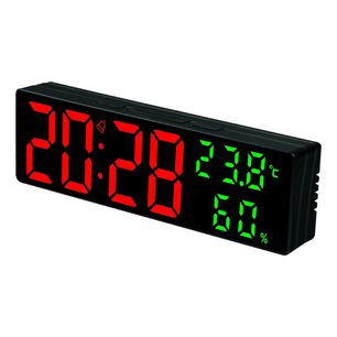 Reloj Despertador Led Digital Temperatura Alarma Negro Rojo