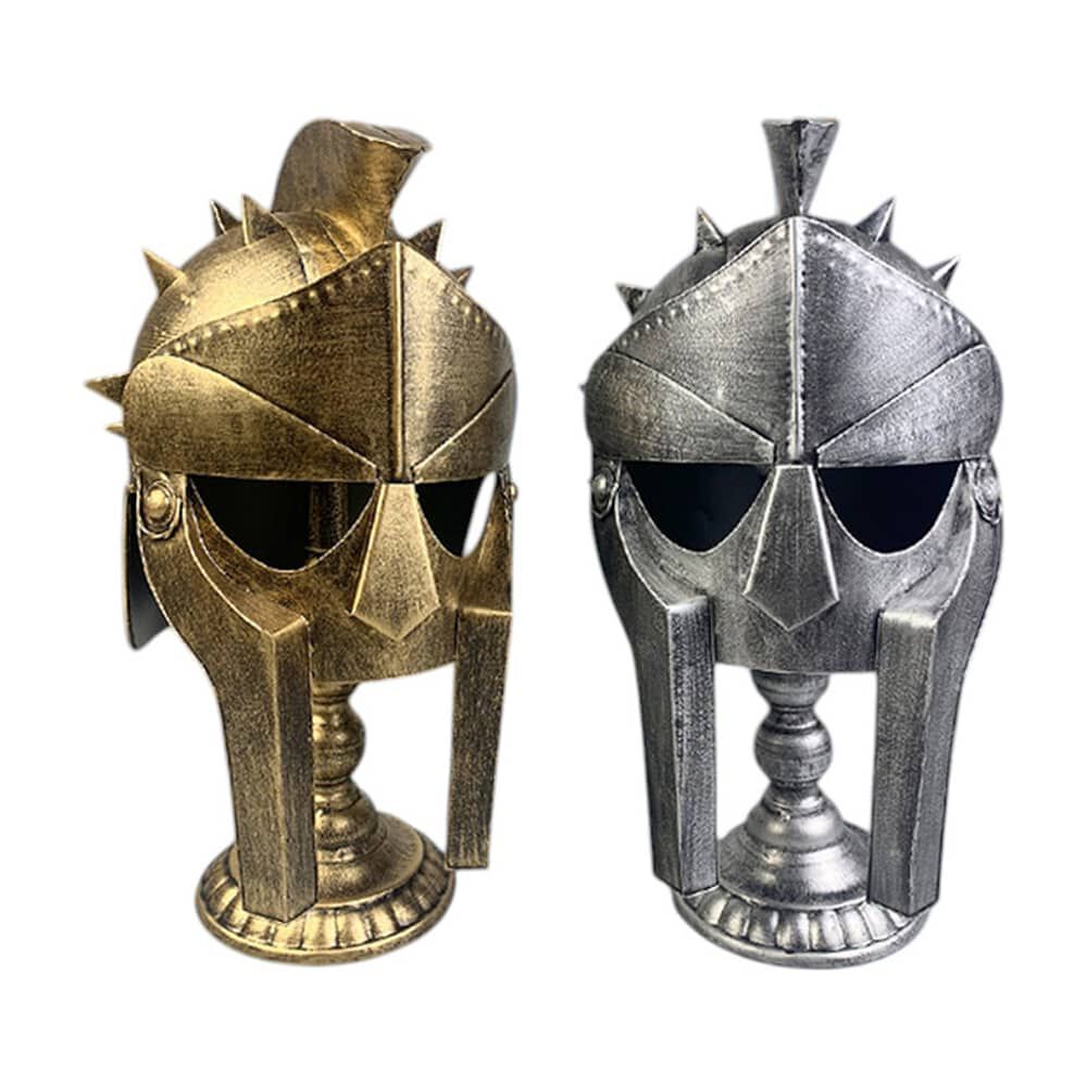 Casco Gladiador Espartano Guerrero Met&aacute;lico Cosplay Premium image number 2.0