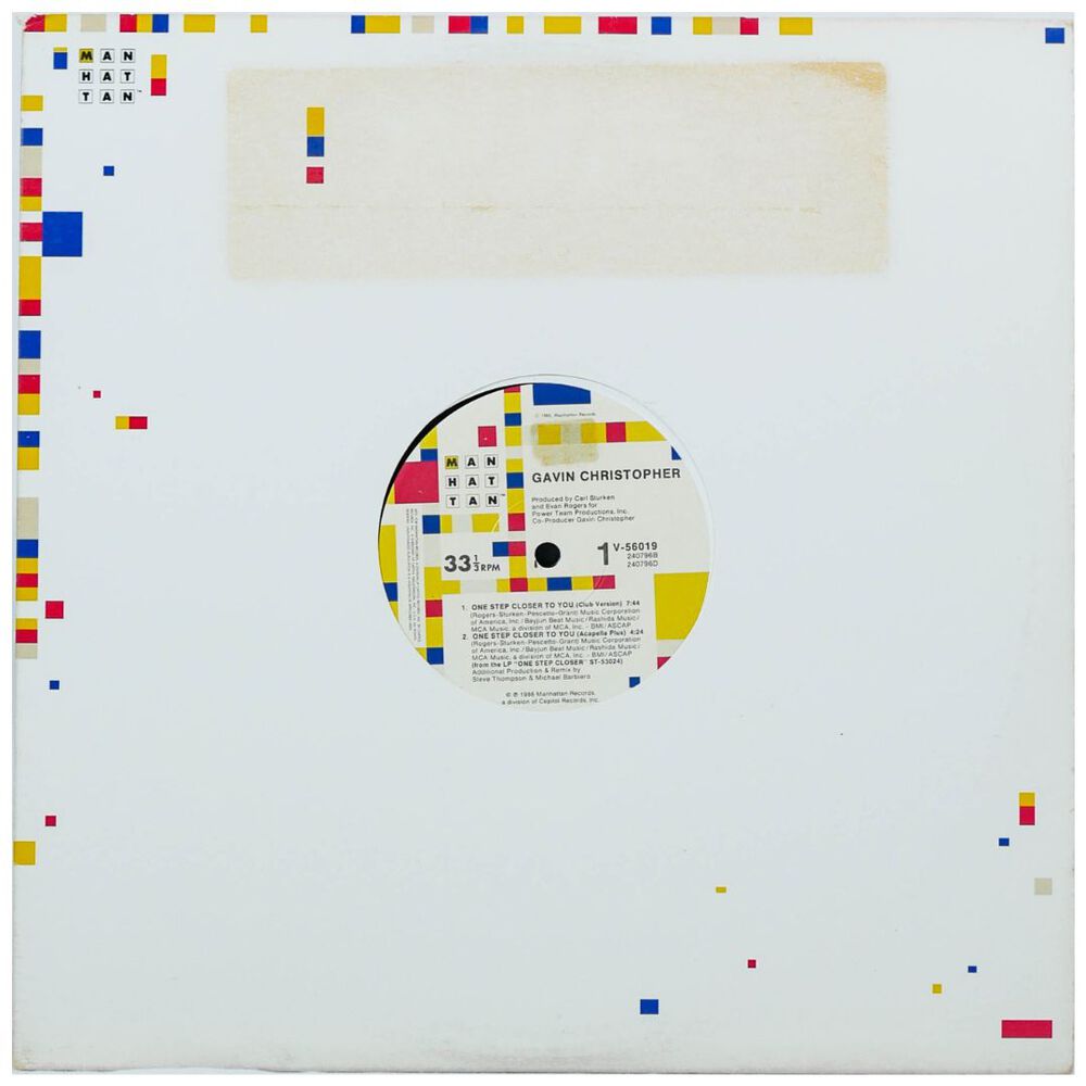 Gavin Christopher - One Step Closer To You | 12" Maxi Single Usado image number 0.0