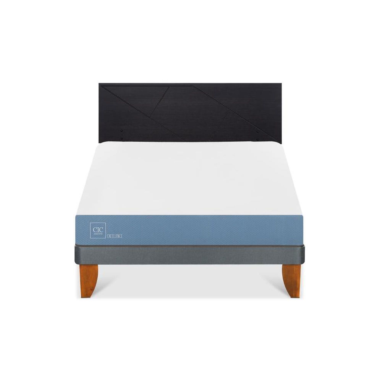 Cama Europea Cic Excellence / 2 Plazas / Base Normal + Respaldo image number 0.0