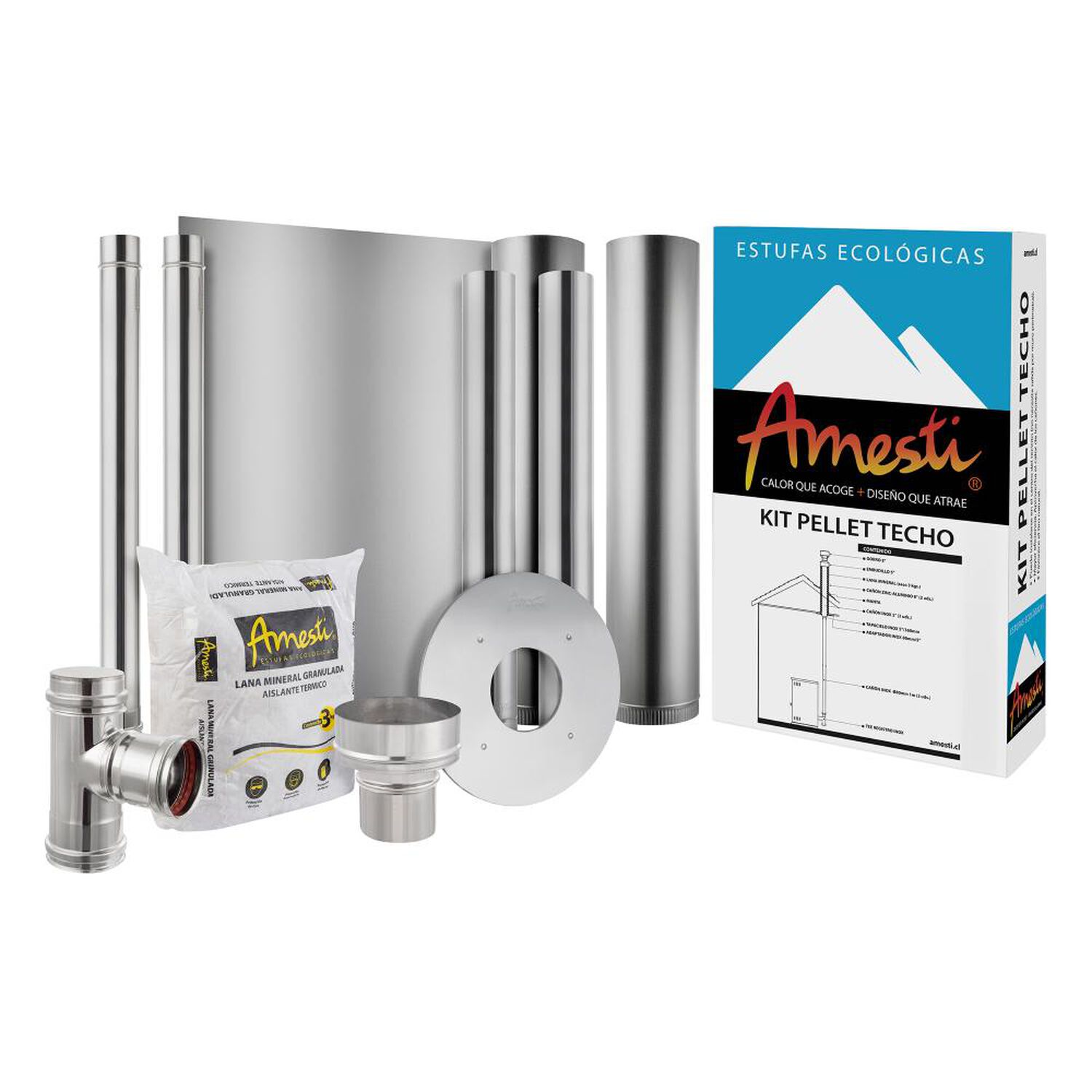 Kit Techo Estufa A Pellet Amesti image number 0.0