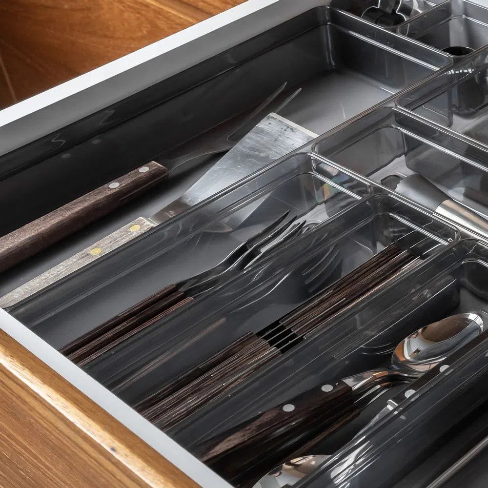 Organizador De Caj&oacute;n Clear 37,5 X 15 X 5,6 Gris image number 1.0