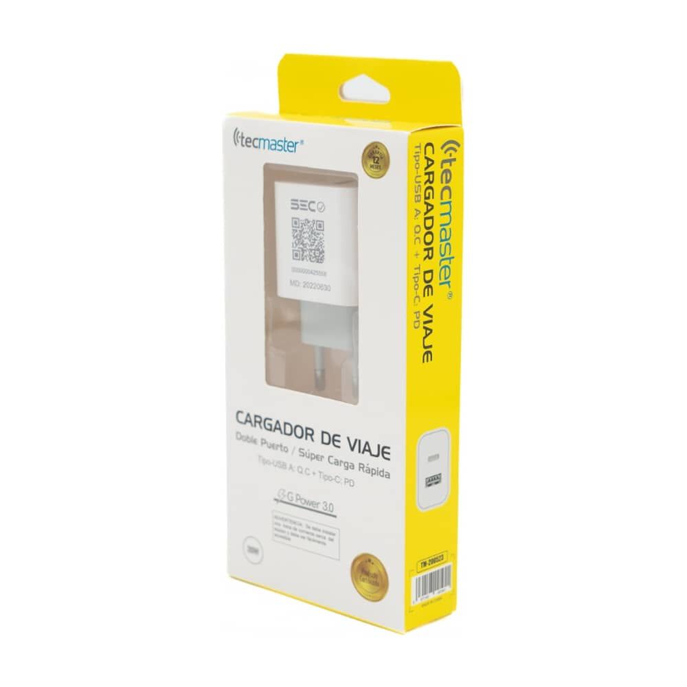 Enchufe Cargador Q30 Dual Pd 20w Tipo C+usb S&uacute;per Carga Certificado image number 4.0