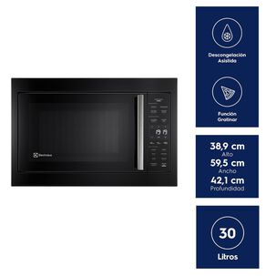 Microondas Empotrable 32 Litros Digital Grill Me3bp Negro