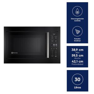 Microondas Empotrable 32 Litros Digital Grill Me3bp Negro