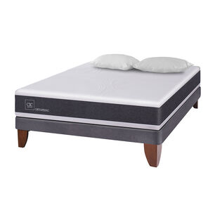 Cama Europea Cic New Ortopedic / 2 Plazas / Base Normal + Almohadas