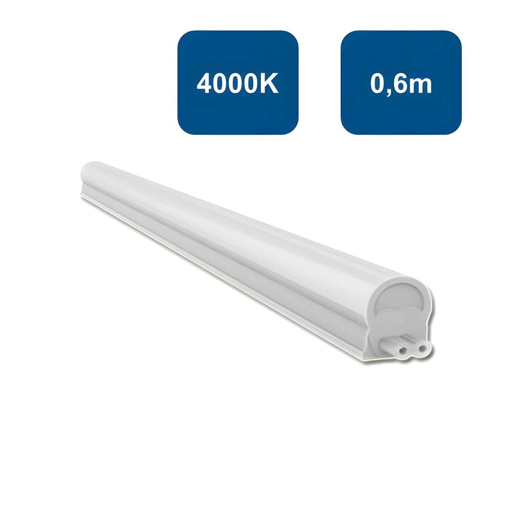 Regleta Plastica Led 7w 0.6m 4000k Luz Calida - Globaltronics image number 0.0