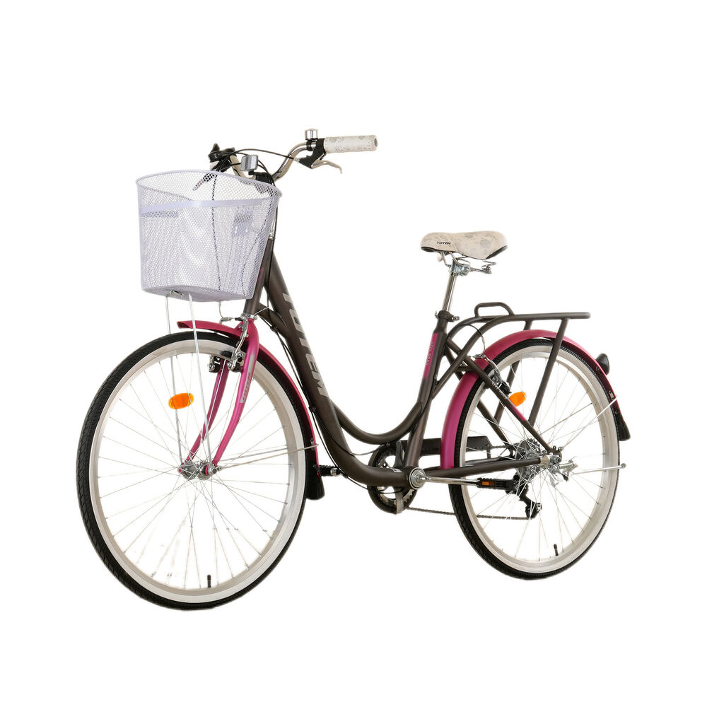 Bicicleta Totem City Dama Aro 26 Gris Con Fucsia image number 8.0