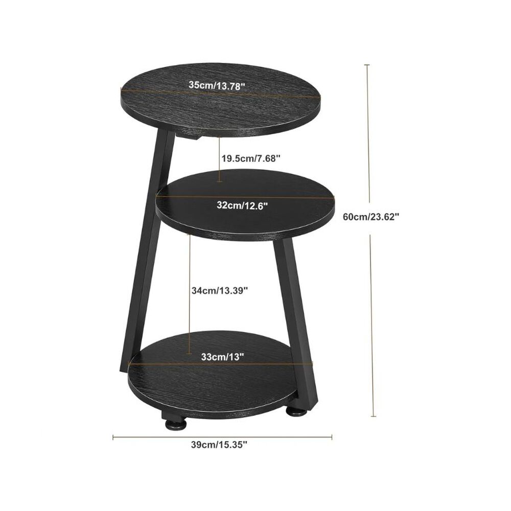 Mesa Auxiliar Redonda 3 Estantes image number 1.0