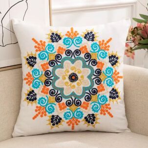 Funda Cojin Bordada 45x45 Cm Mandala