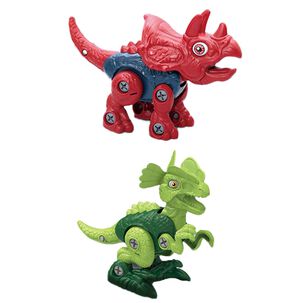 Juguete Set Dinosaurios Armables Accesorios Cabeza Caja Infantil