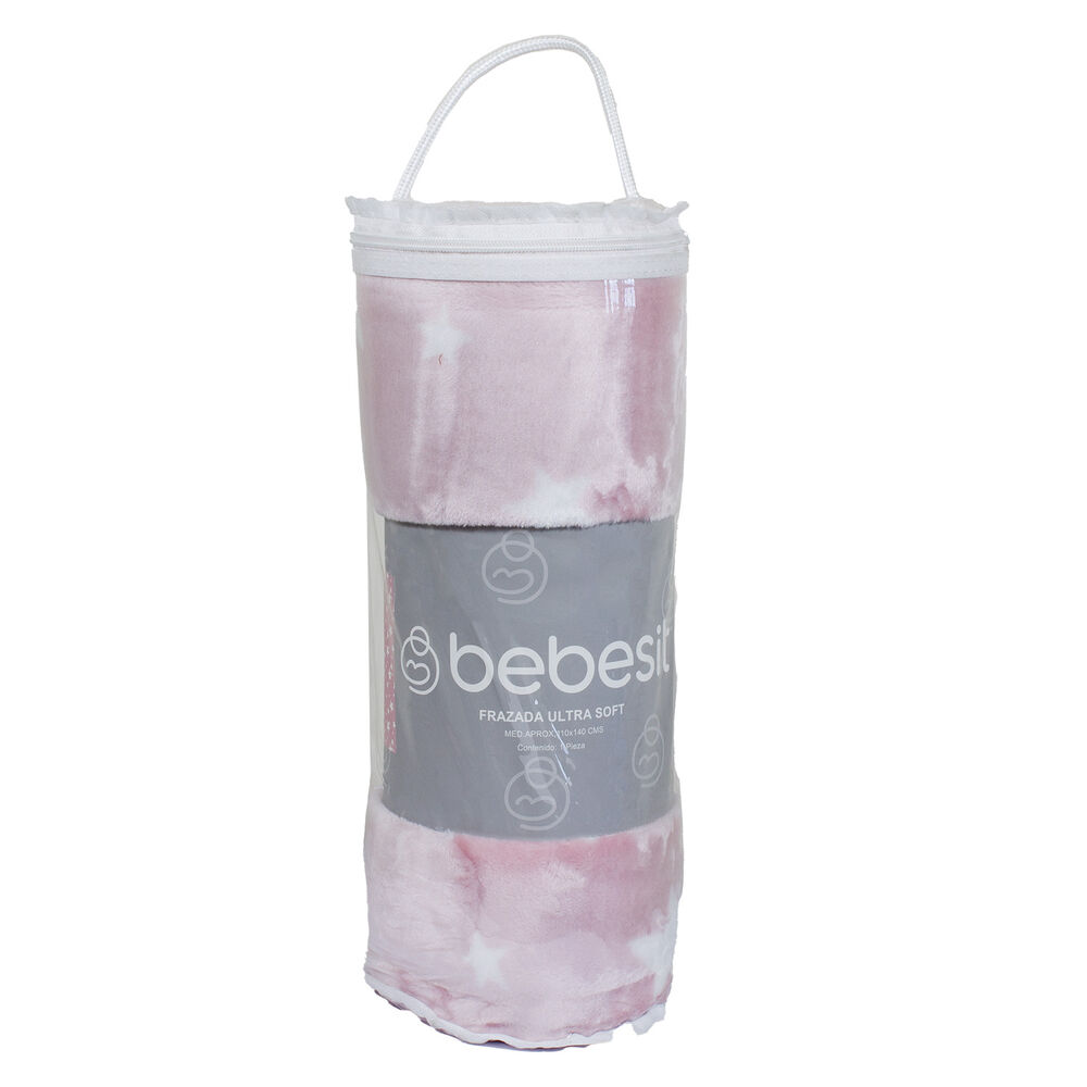 Frazada Ultra Soft Estrella 110x140cm Rosado Bebesit image number 2.0