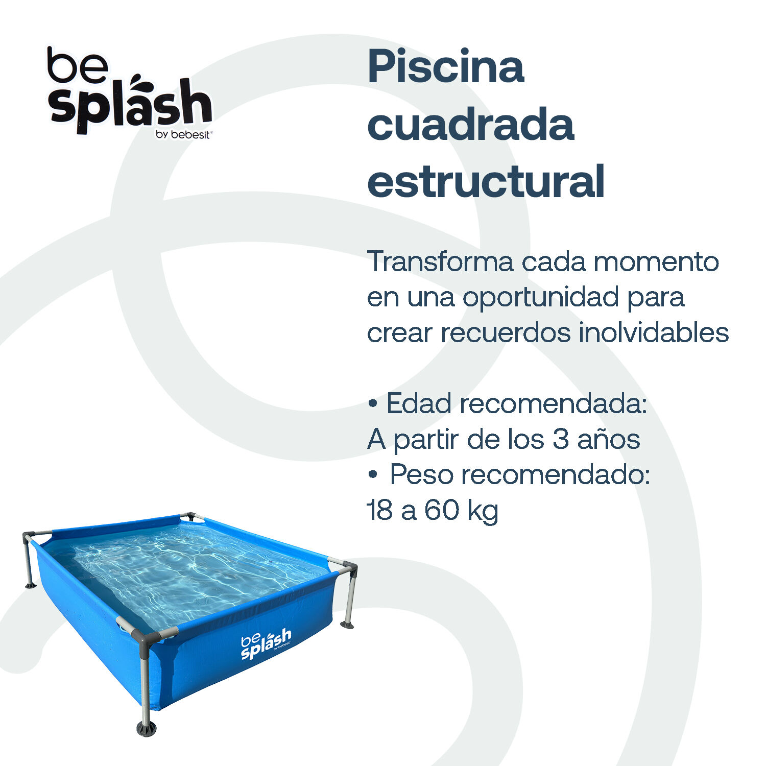 Piscina Estructural 152x152x33cm Besplash image number 2.0
