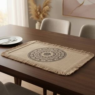 Set De 6 Individuales Yute - M&aacute;ndala