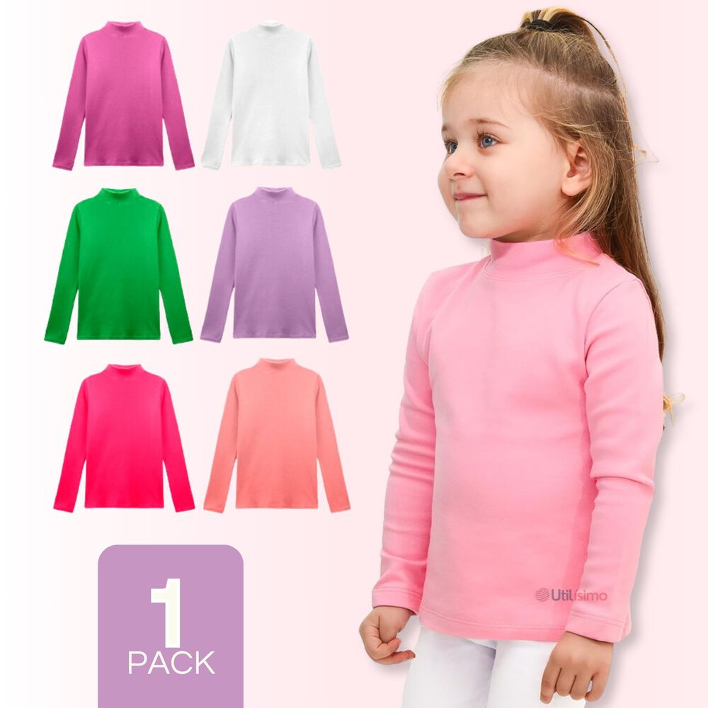 Camiseta Polera Polar Cuello Alto Niña Primera Capa image number 0.0