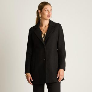 Abrigo Largo Cuello Solapa Mujer Lorenzo Di Pontti