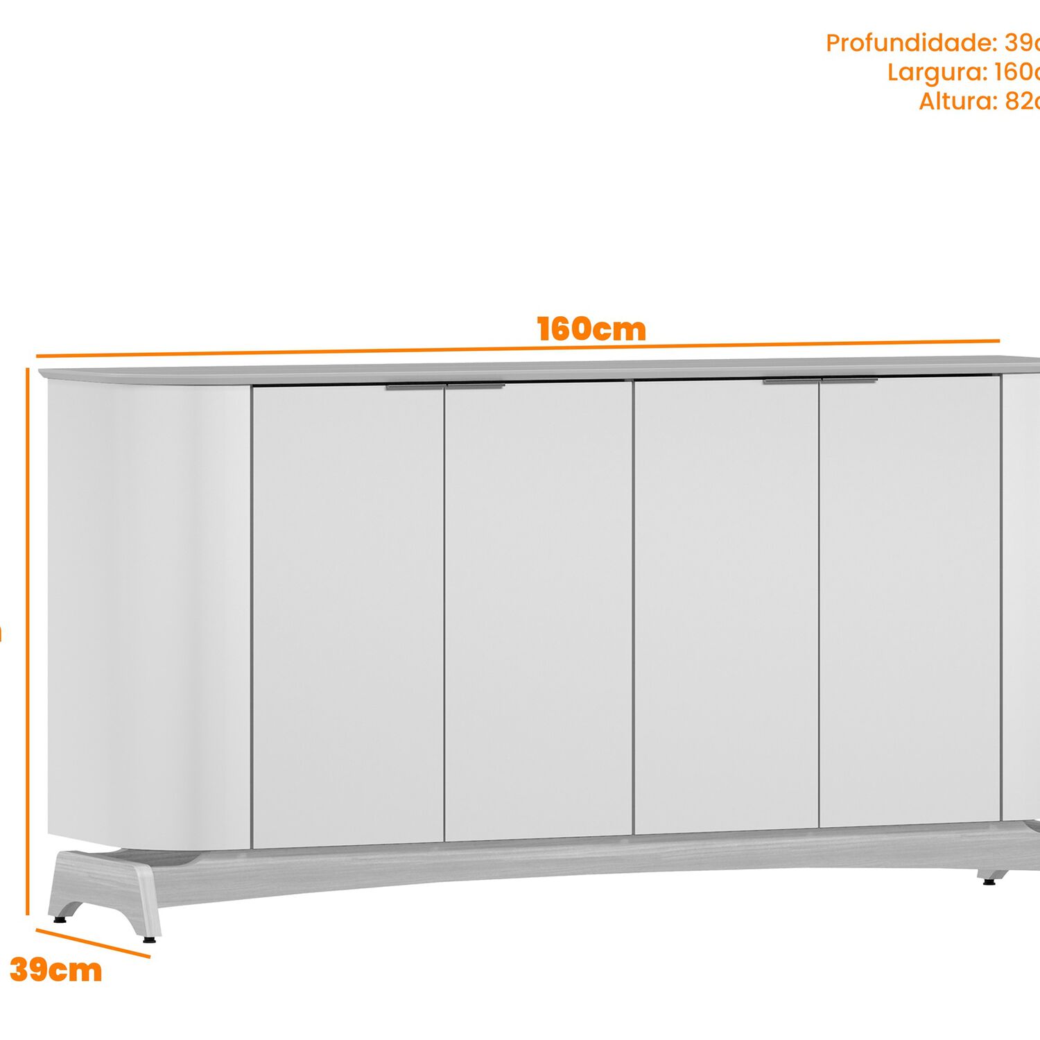 Buffet Ancona 160x82x39 Cm image number 1.0